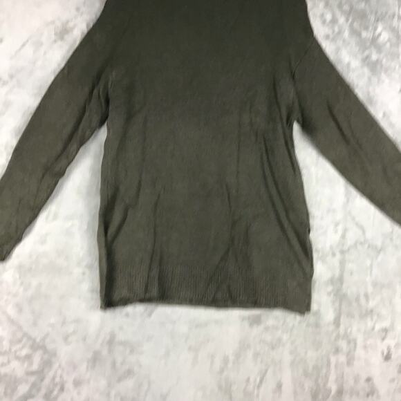 RDI Womens XS Tunic Sweater Dark Green V Neck Oversized Solid Stretch NWOT - Picture 12 of 13
